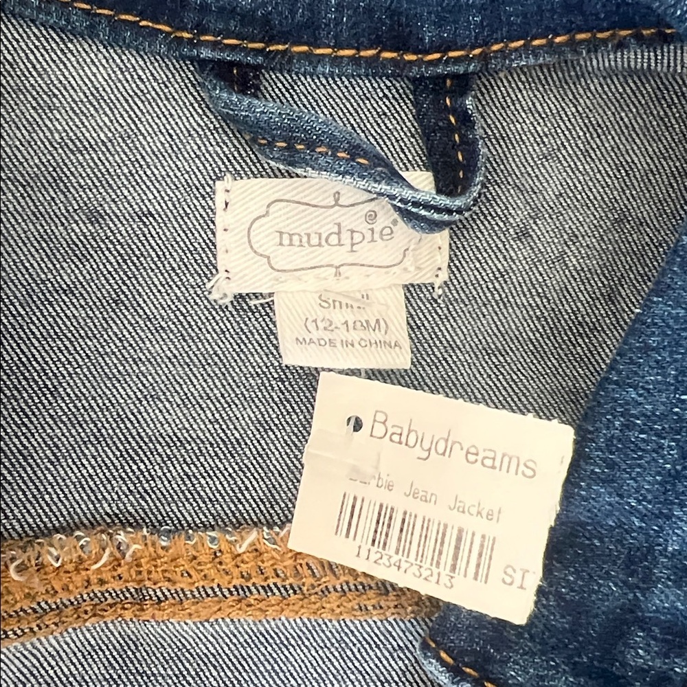 NWT Mud Pie Barbie Denim Jacket (12-18 months) - Picture 2 of 4
